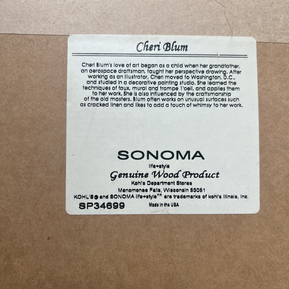 Sonoma Framed Wall Art Unisex 12x18 Silver Cheri Blum Floral Botanical Beaded - Picture 3 of 6